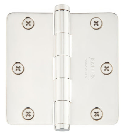 Emtek 91023US 3.5" x 3.5" Plain Bearing 1/4" Radius Corners Mortise Hinge - Pair
