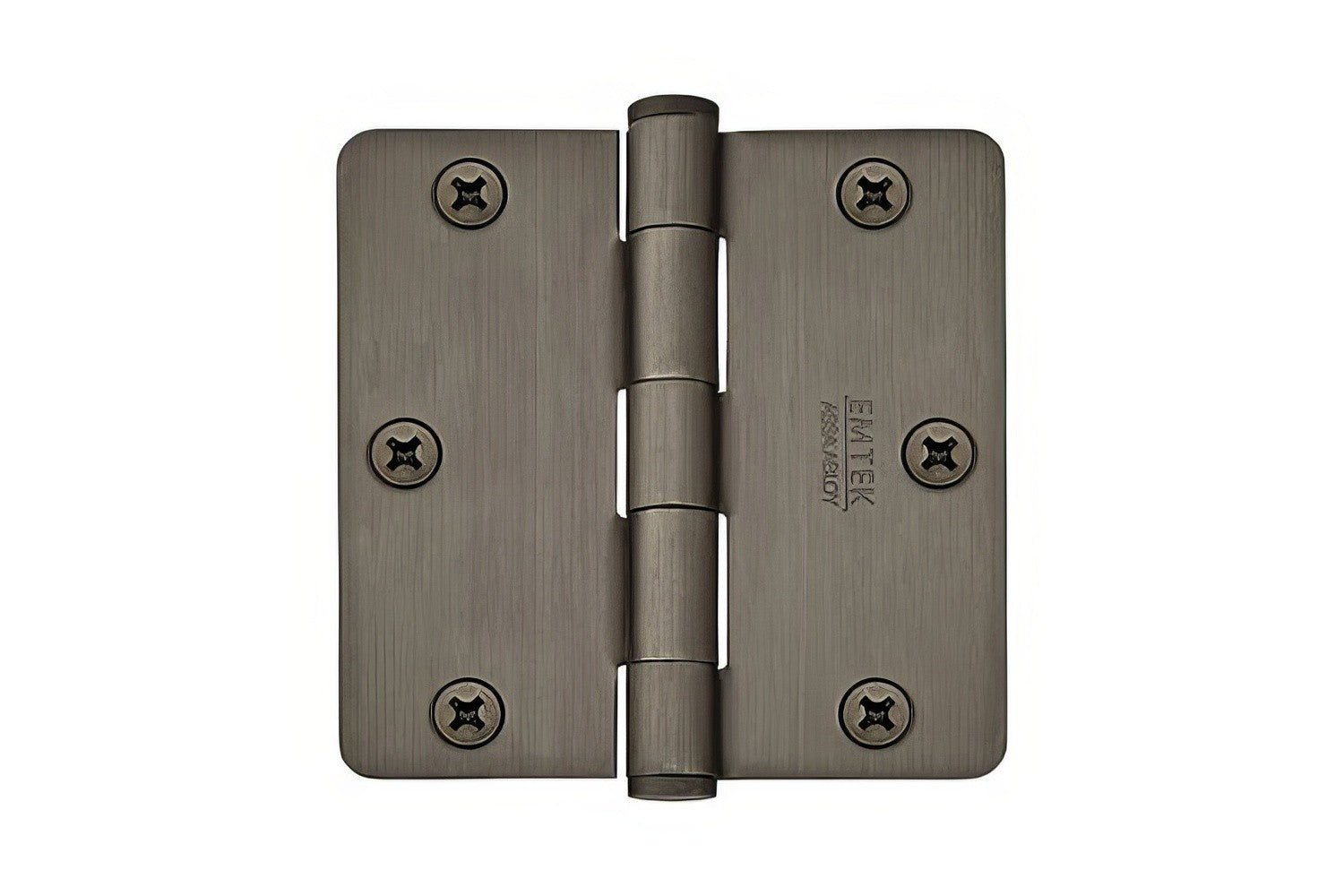 Emtek 91023US 3.5" x 3.5" Plain Bearing 1/4" Radius Corners Mortise Hinge - Pair