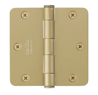 Emtek 91023US 3.5" x 3.5" Plain Bearing 1/4" Radius Corners Mortise Hinge - Pair