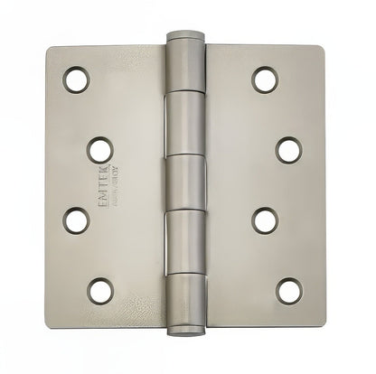 Emtek 91024US 4" x 4" Plain Bearing 1/4" Radius Corners Mortise Hinge - Pair