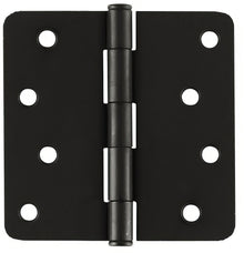 Emtek 91024US 4" x 4" Plain Bearing 1/4" Radius Corners Mortise Hinge - Pair