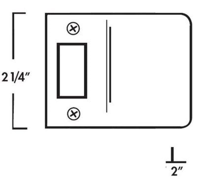 Don-Jo 9102 2" Extended Lip Round Corner Full Lip 2-1/4".