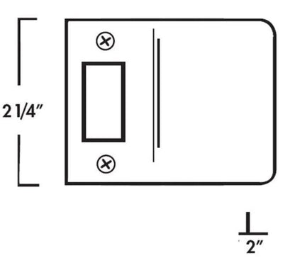 Don-Jo 9102 2" Extended Lip Round Corner Full Lip 2-1/4"