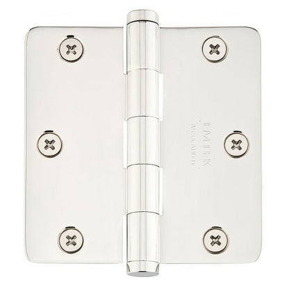 Emtek 91033US 3.5" x 3.5" Plain Bearing 5/8" Radius Corners Mortise Hinge - Pair