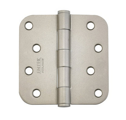 Emtek 91034US 4" x 4" Plated Steel Residential Duty 5/8" Radius Round Corner Plain Bearing Hinges - Pair