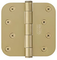 Emtek 91034US 4" x 4" Plated Steel Residential Duty 5/8" Radius Round Corner Plain Bearing Hinges - Pair