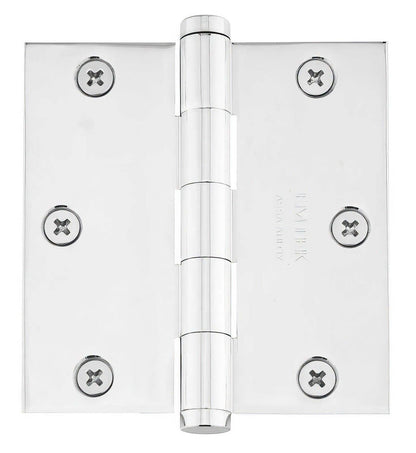 Emtek 92013US 3.5" x 3.5" Square Corner Plain Bearing Mortise Hinge - Pair