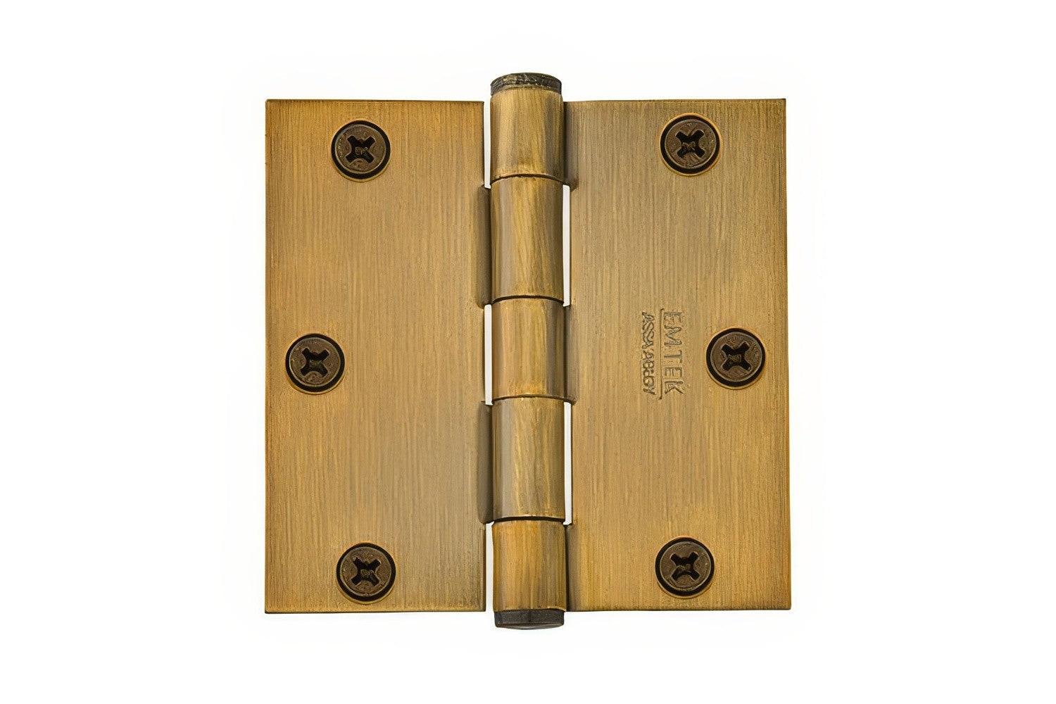 Emtek 92013US 3.5" x 3.5" Square Corner Plain Bearing Mortise Hinge - Pair