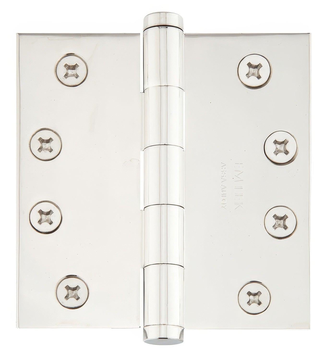 Emtek 92015US 4.5" x 4.5" Square Corner Plain Bearing Mortise Hinge - Pair.