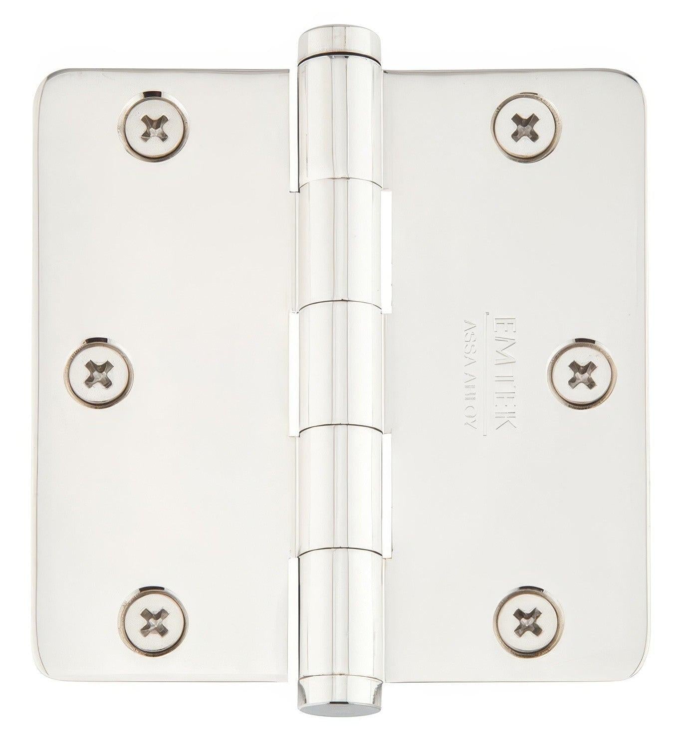 Emtek 92023US 3.5 x 3.5 Plain Bearing 1/4" Radius Corners Mortise Hinge