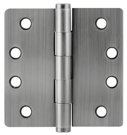 Emtek 4" x 4" Plain Bearing 1/4" Radius Corners Mortise Hinge - Pair