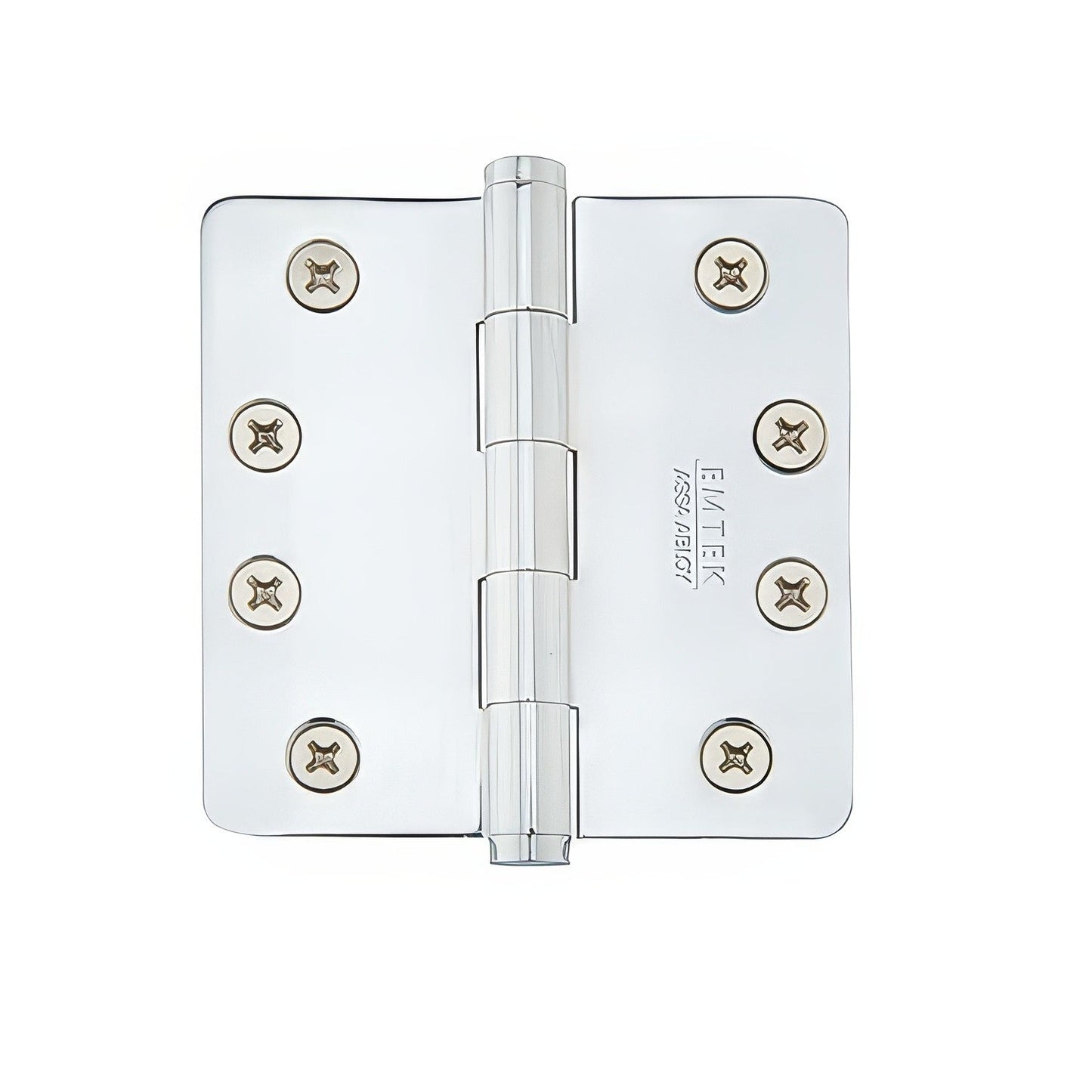 Emtek 4" x 4" Plain Bearing 1/4" Radius Corners Mortise Hinge - Pair