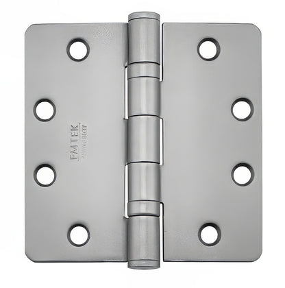 Emtek 4" x 4" Plain Bearing 1/4" Radius Corners Mortise Hinge - Pair