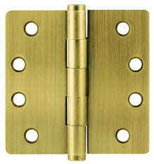 Emtek 4" x 4" Plain Bearing 1/4" Radius Corners Mortise Hinge - Pair