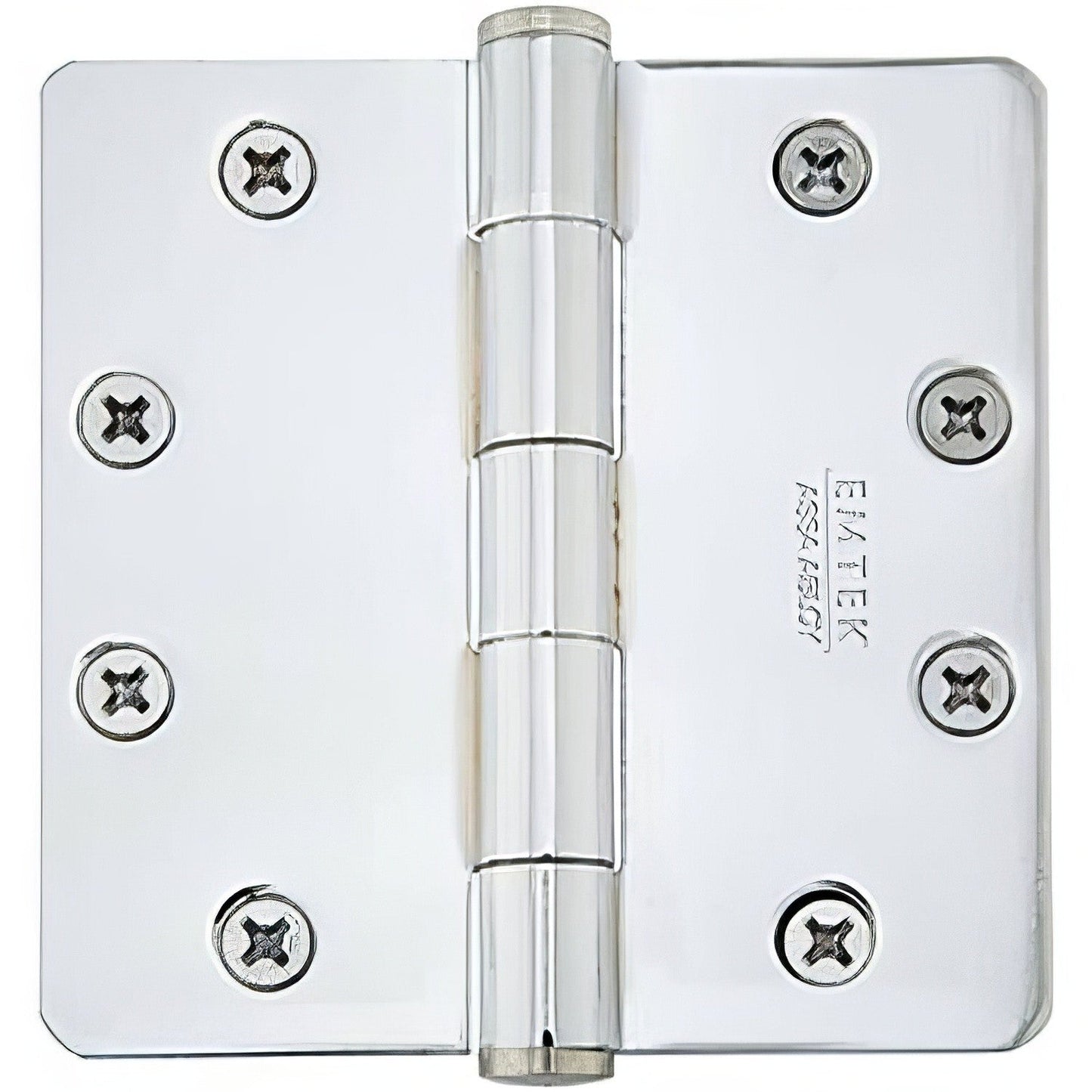 Emtek 4.5" x 4.5" Plain Bearing 1/4" Radius Corners Mortise Hinge - Pair