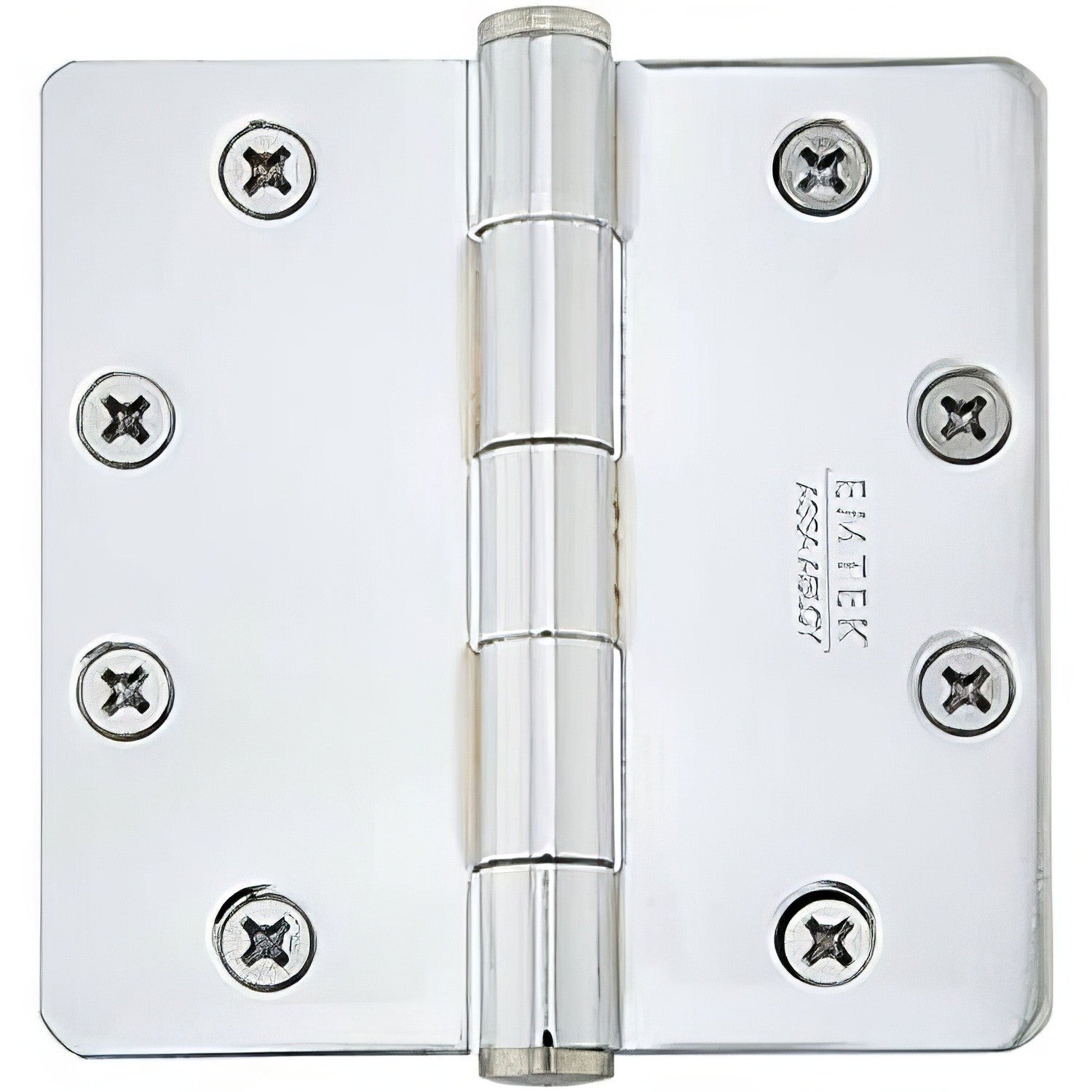 Emtek 4.5" x 4.5" Plain Bearing 1/4" Radius Corners Mortise Hinge - Pair