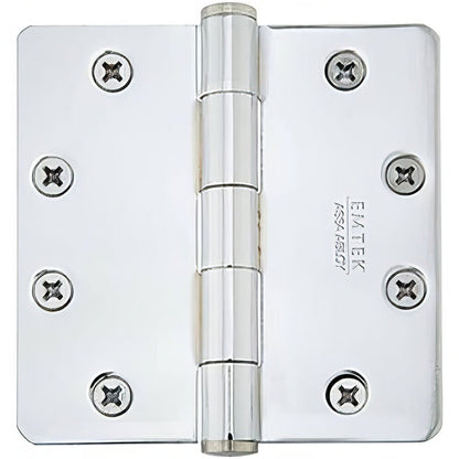 Emtek 4.5" x 4.5" Plain Bearing 1/4" Radius Corners Mortise Hinge - Pair