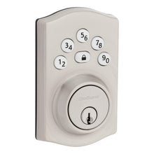 Kwikset 9240TRL-15 Traditional Powerbolt Electronic SmartCode Deadbolt with 4AL Latch and RCS Strike Satin Nickel Finish.