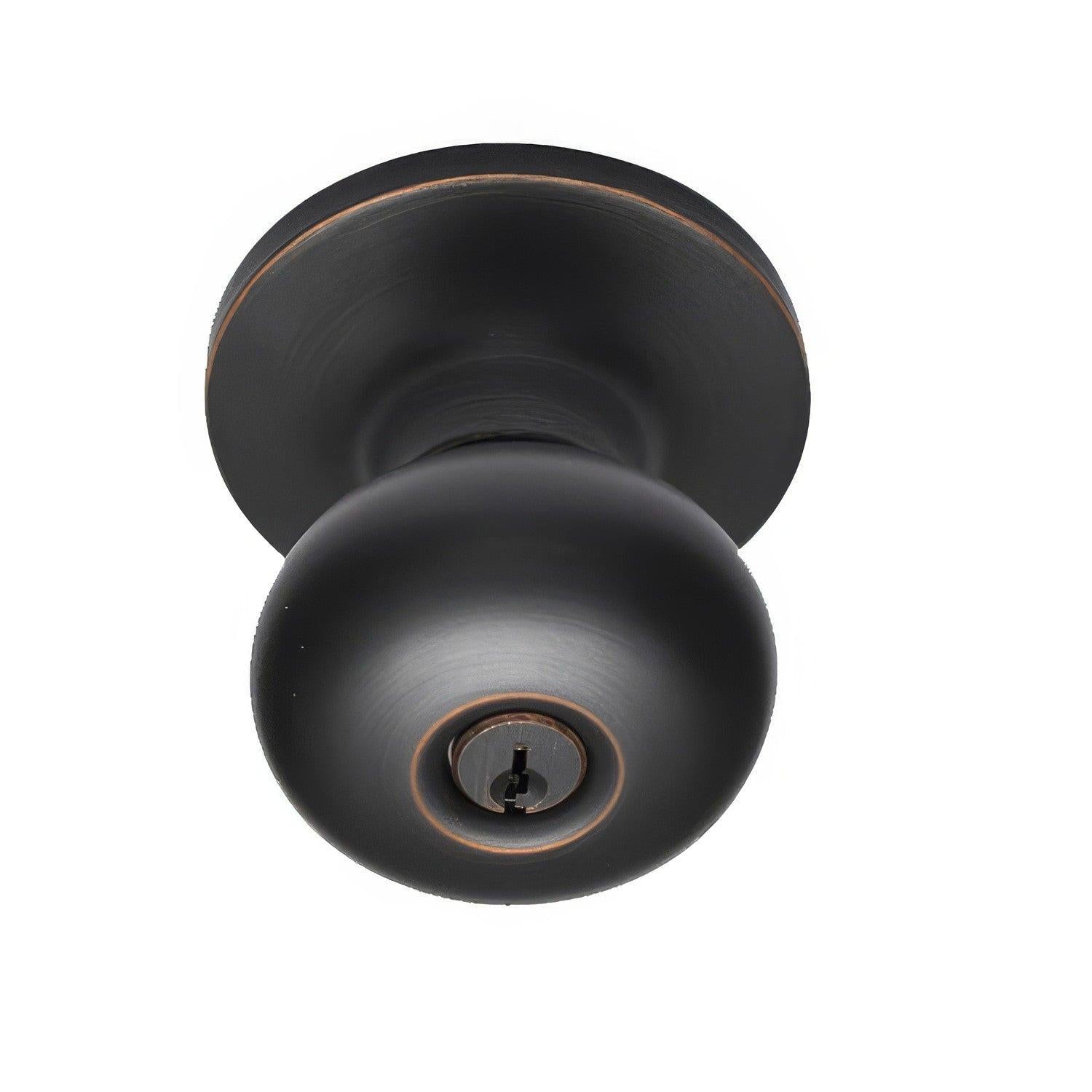Better Home Products Noe Valley Mushroom Keyed Entry Door Knob.