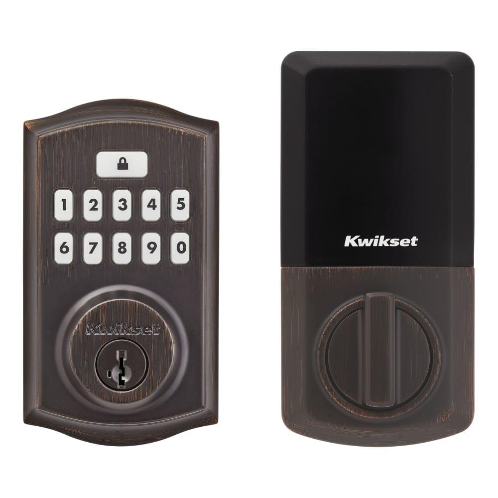 Kwikset 9260TRL-11PS Traditional SmartCode Keypad Electronic Deadbolt SmartKey Venetian Bronze Finish.