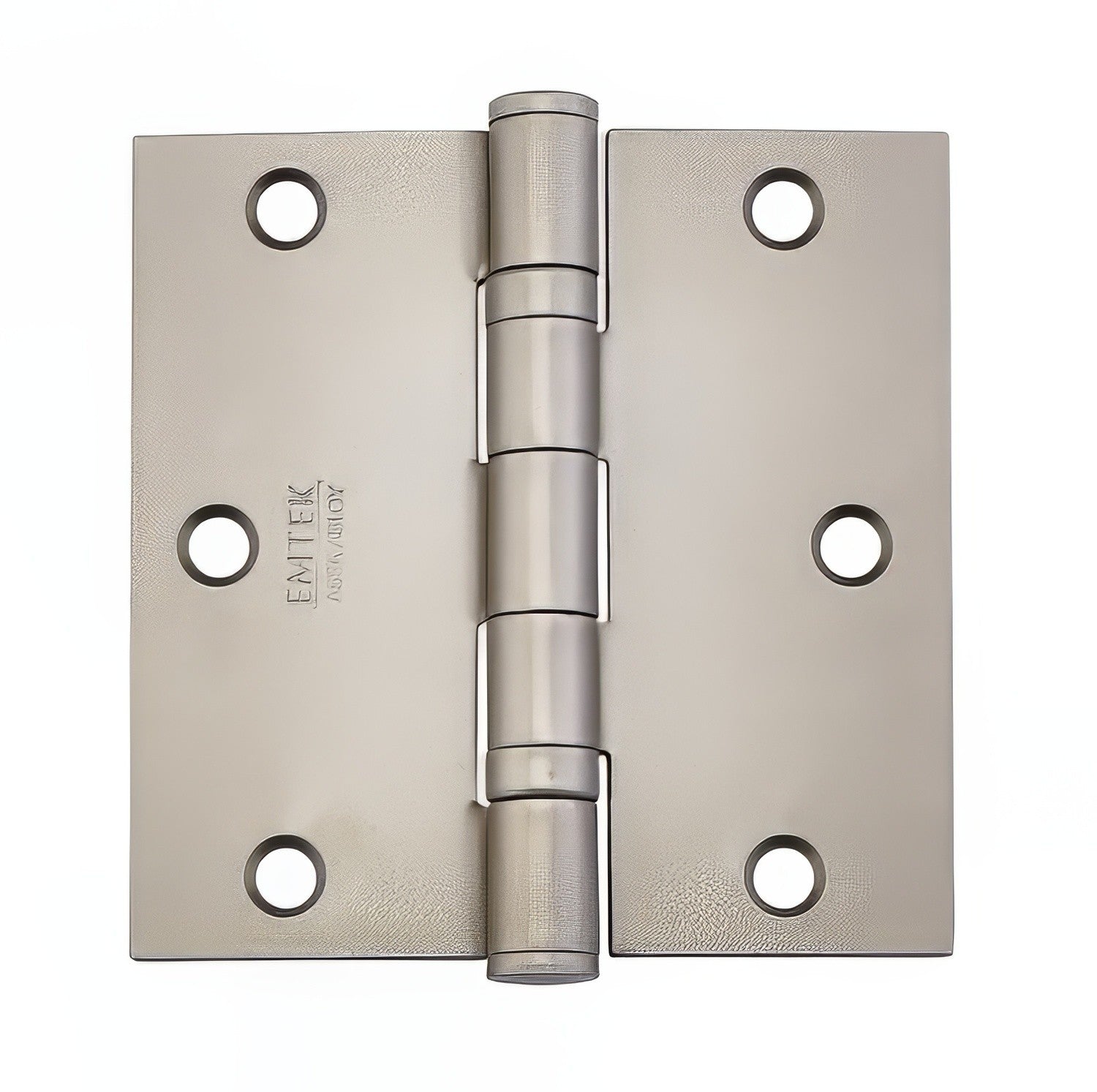 Emtek 94013US 3-1/2" x 3-1/2" Plated Steel Heavy Duty Square Corner Ball Bearing Hinges - Pair