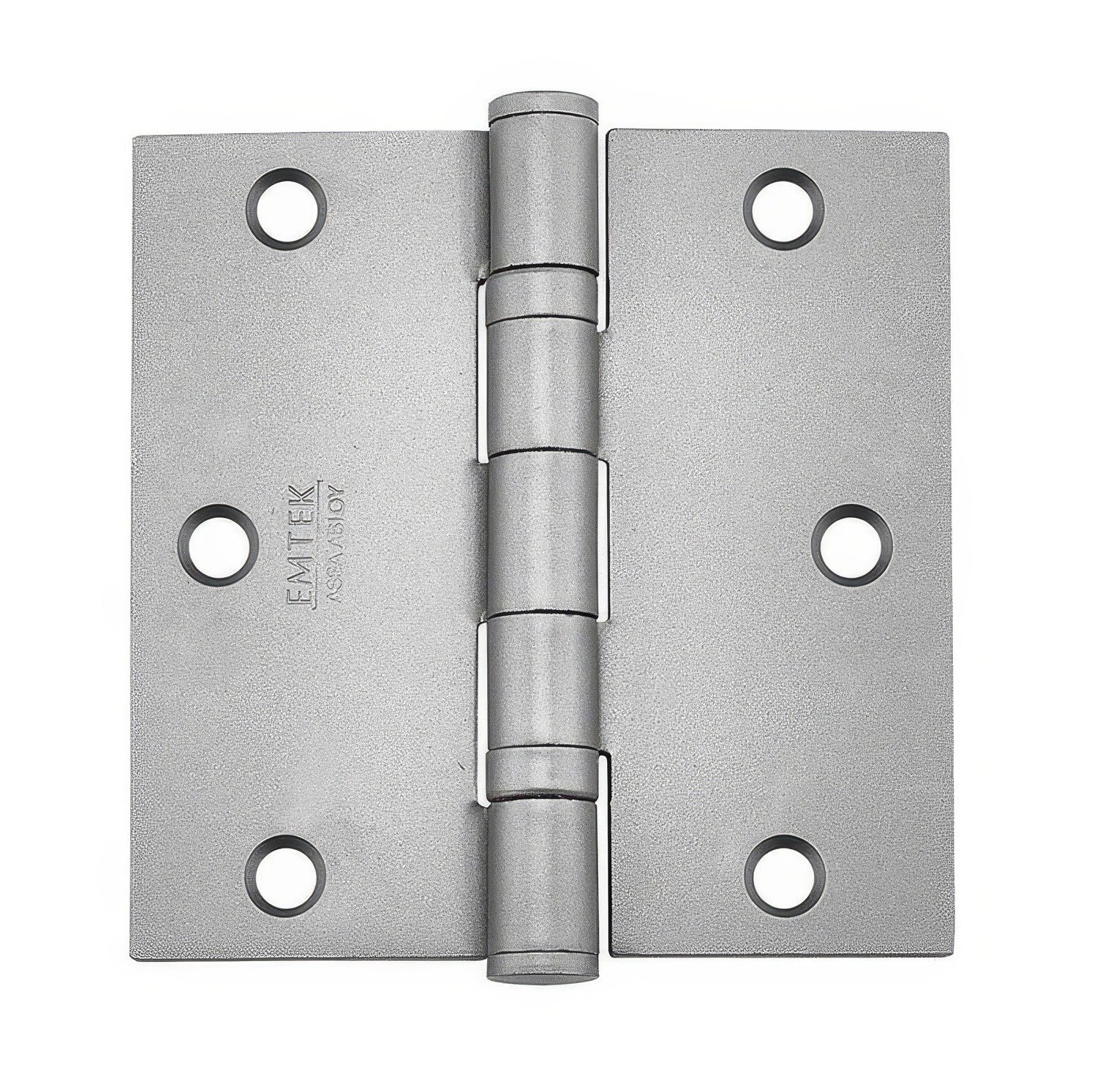 Emtek 94013US 3-1/2" x 3-1/2" Plated Steel Heavy Duty Square Corner Ball Bearing Hinges - Pair.