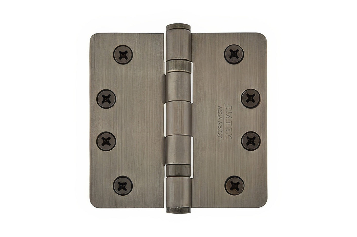 Emtek 94013US 3-1/2" x 3-1/2" Plated Steel Heavy Duty Square Corner Ball Bearing Hinges - Pair