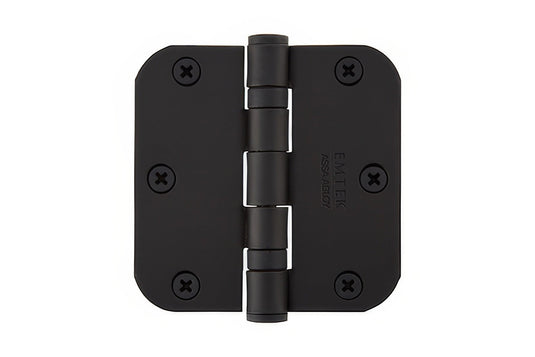 Emtek 94013US 3-1/2" x 3-1/2" Plated Steel Heavy Duty Square Corner Ball Bearing Hinges - Pair.