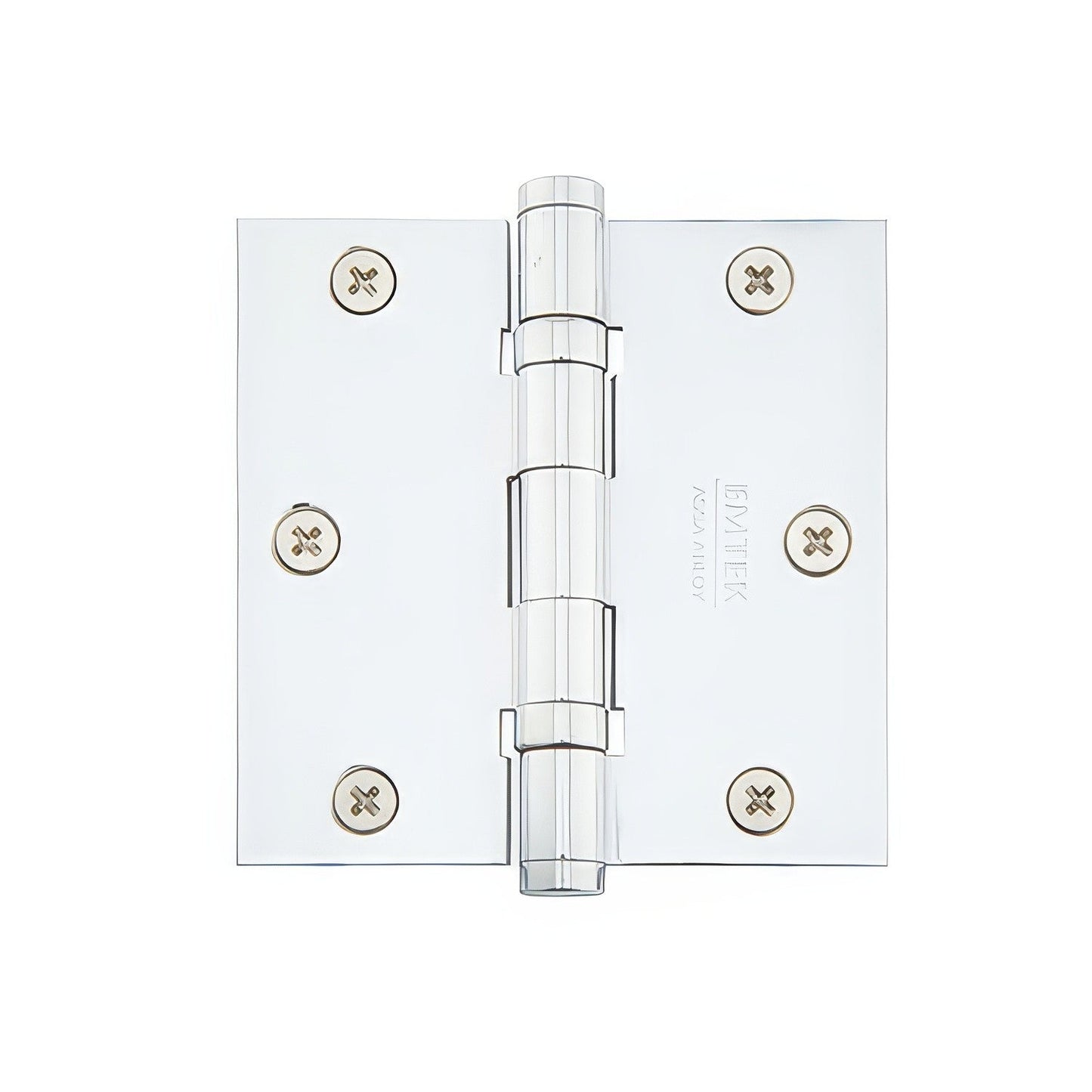 Emtek 94013US 3-1/2" x 3-1/2" Plated Steel Heavy Duty Square Corner Ball Bearing Hinges - Pair.