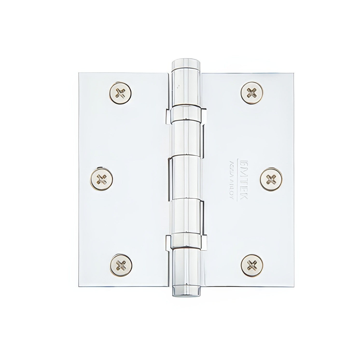 Emtek 94013US 3-1/2" x 3-1/2" Plated Steel Heavy Duty Square Corner Ball Bearing Hinges - Pair.
