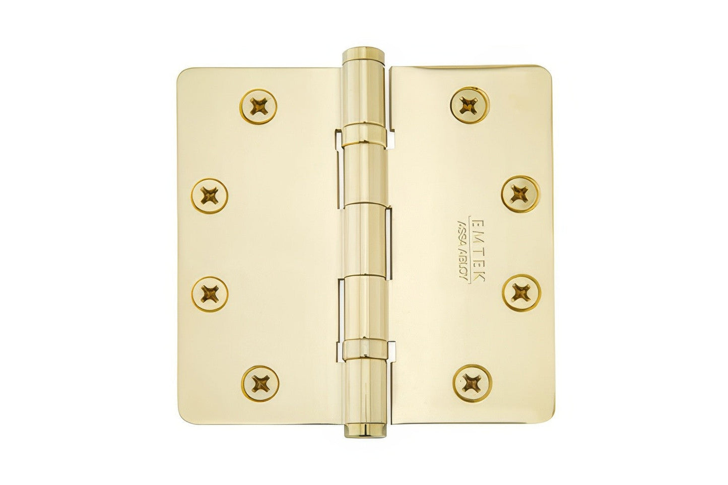 Emtek 94013US 3-1/2" x 3-1/2" Plated Steel Heavy Duty Square Corner Ball Bearing Hinges - Pair