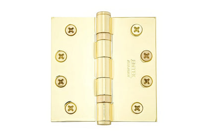 Emtek 4" x 4" Square Corner Ball Bearing Mortise Hinge - Pair