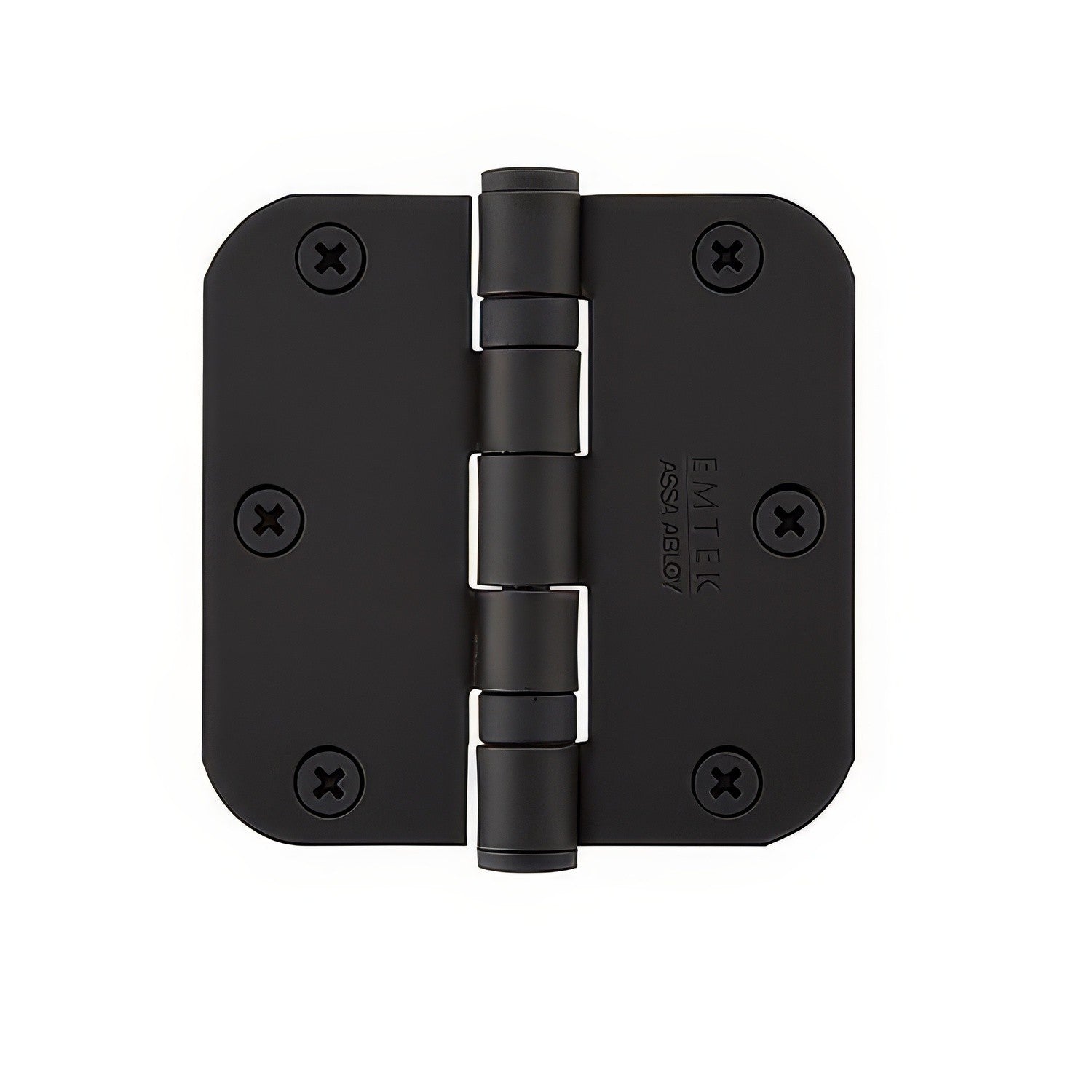 Emtek 94023US 3-1/2" x 3-1/2" Plated Steel Heavy Duty 1/4" Radius Round Corner Ball Bearing Hinges - Pair.