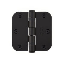 Emtek 94023US 3-1/2" x 3-1/2" Plated Steel Heavy Duty 1/4" Radius Round Corner Ball Bearing Hinges - Pair.