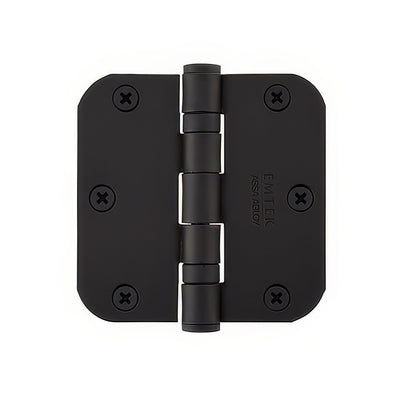 Emtek 94023US 3-1/2" x 3-1/2" Plated Steel Heavy Duty 1/4" Radius Round Corner Ball Bearing Hinges - Pair.