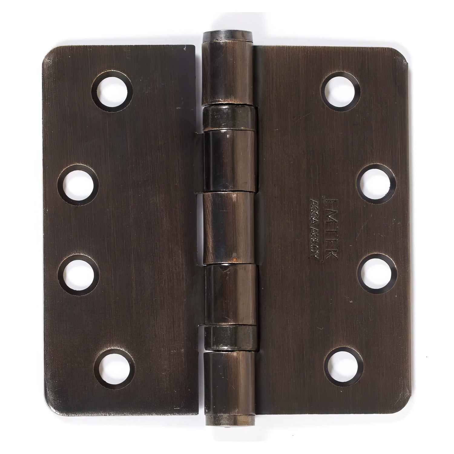 Emtek 4" x 4" Ball Bearing 1/4" Radius Corners Mortise Hinge - Pair.