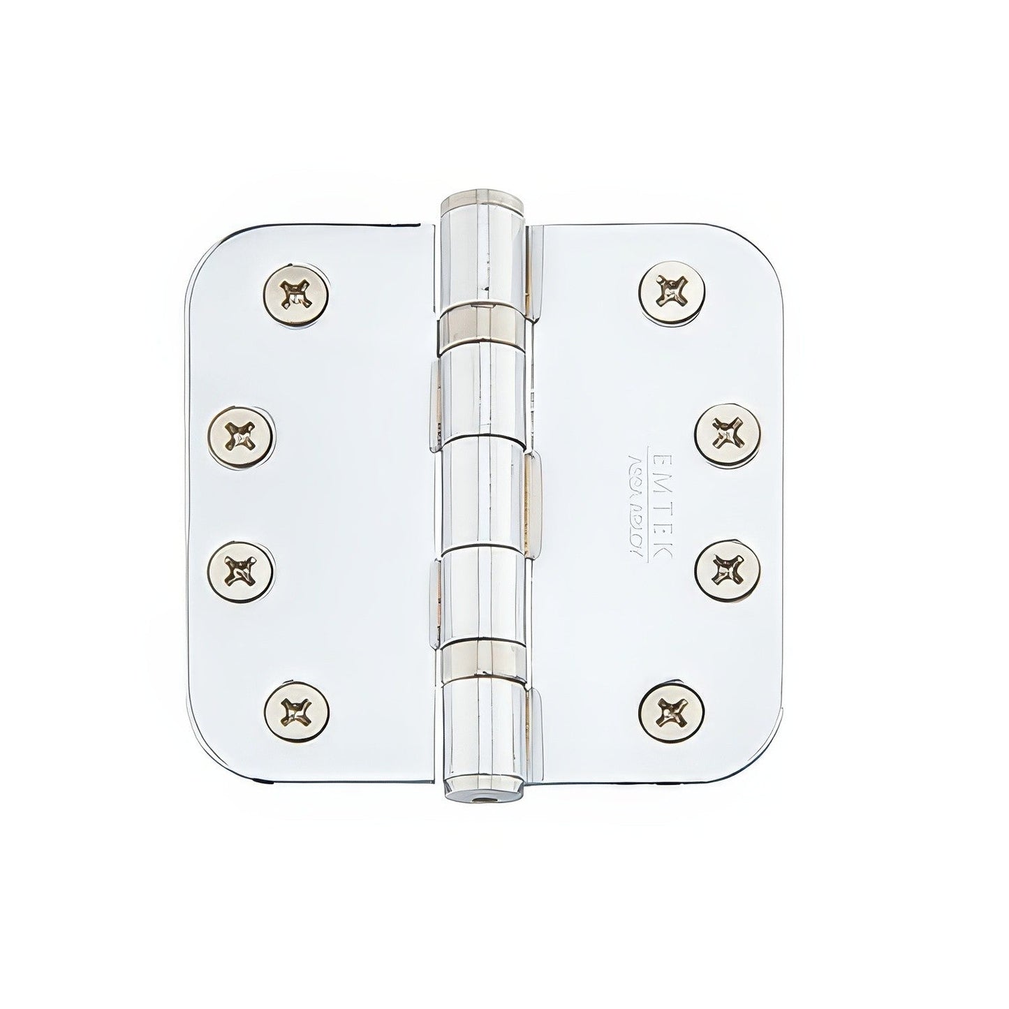 Emtek 4" x 4" Ball Bearing 1/4" Radius Corners Mortise Hinge - Pair.