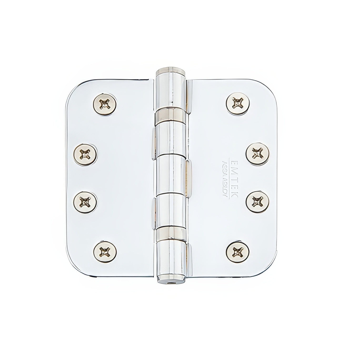 Emtek 4" x 4" Ball Bearing 1/4" Radius Corners Mortise Hinge - Pair.