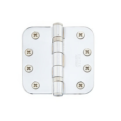 Emtek 4" x 4" Ball Bearing 1/4" Radius Corners Mortise Hinge - Pair.
