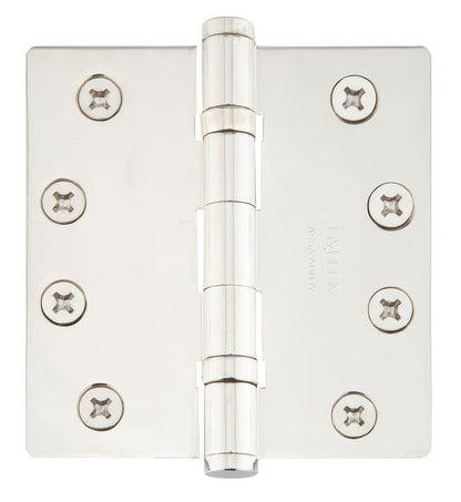 Emtek 4.5" x 4.5" Ball Bearing 1/4" Radius Corners Mortise Hinge - Pair