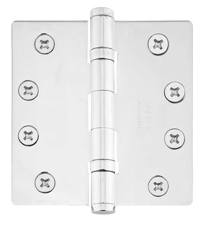 Emtek 4.5" x 4.5" Ball Bearing 1/4" Radius Corners Mortise Hinge - Pair