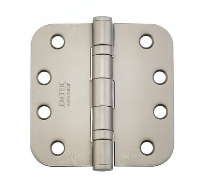 Emtek 4" x 4" Plated Steel Heavy Duty 5/8" Radius Round Corner Ball Bearing Hinges - Pair