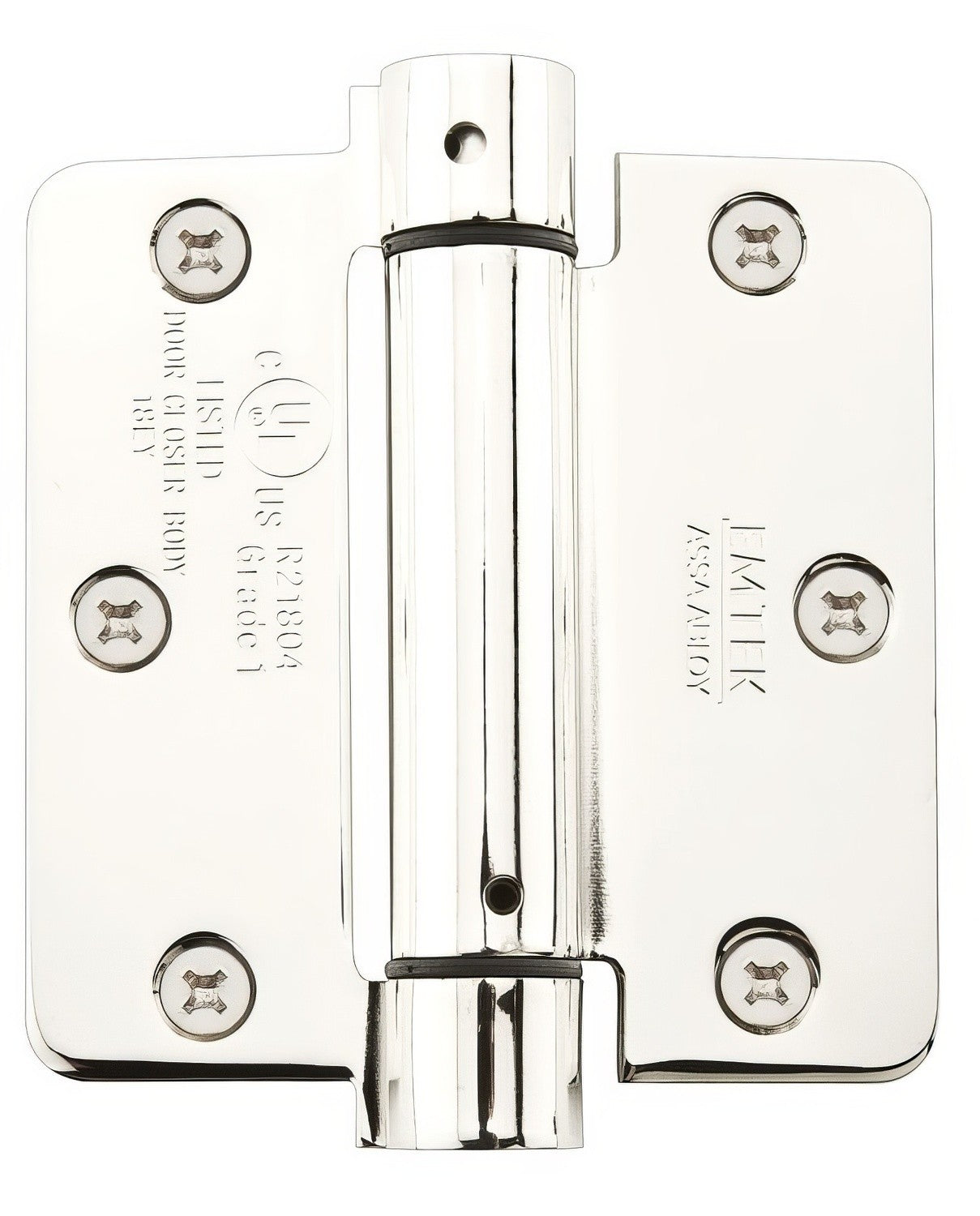 Emtek 3.5" x 3.5" Spring Mortise Hinge with 1/4" Radius Corners - Pair NRP