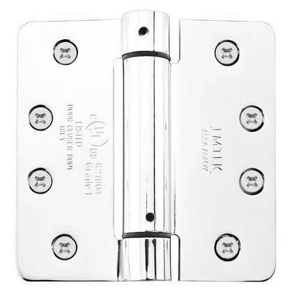 Emtek 4" x 4" Spring Mortise Hinge with 1/4" Radius Corners - Pair NRP