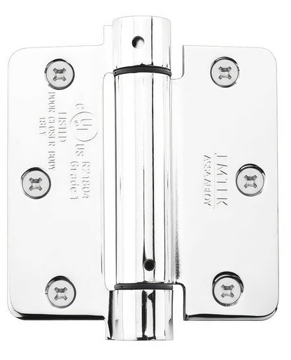 Emtek 3.5" x 3.5" Spring Mortise Hinge with 5/8" Radius Corners - Pair NRP