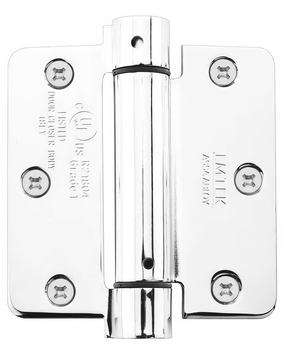 Emtek 3.5" x 3.5" Spring Mortise Hinge with 5/8" Radius Corners - Pair NRP
