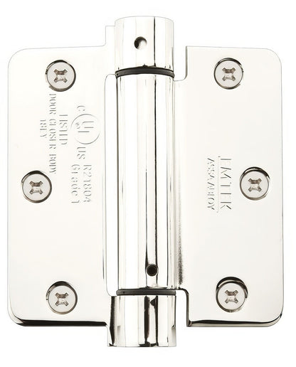 Emtek 3.5" x 3.5" Spring Mortise Hinge with 5/8" Radius Corners - Pair NRP