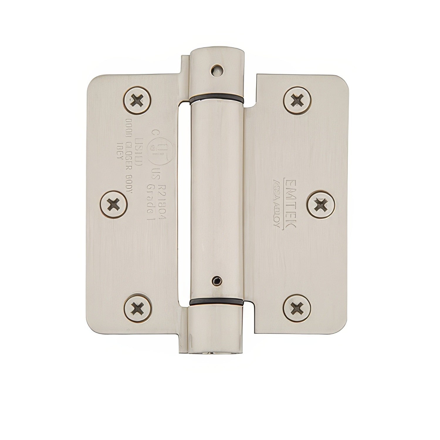 Emtek 3.5" x 3.5" Spring Mortise Hinge with 5/8" Radius Corners - Pair NRP