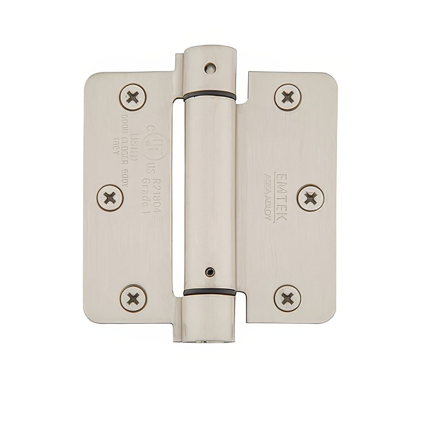 Emtek 3.5" x 3.5" Spring Mortise Hinge with 5/8" Radius Corners - Pair NRP