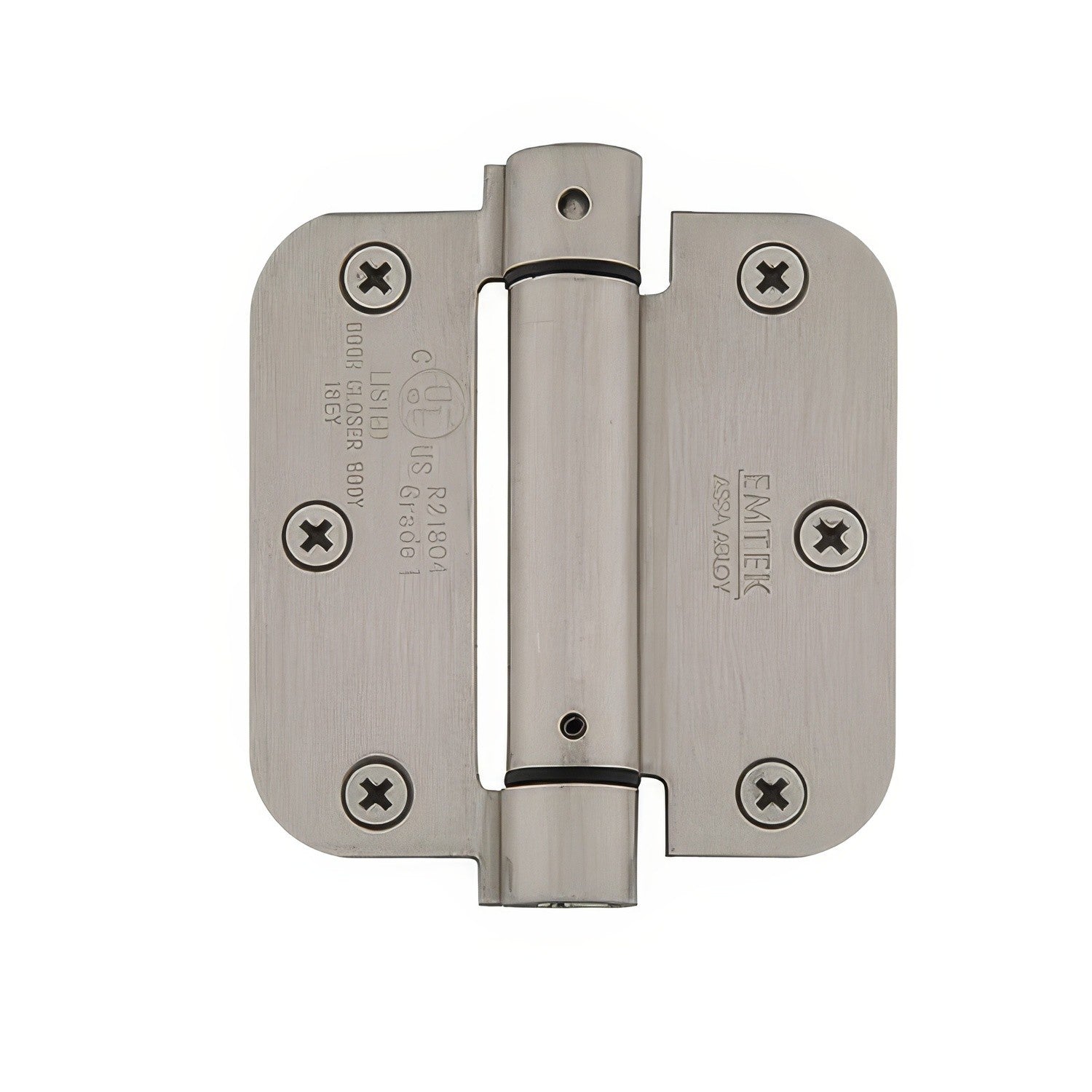 Emtek 3.5" x 3.5" Spring Mortise Hinge with 5/8" Radius Corners - Pair NRP